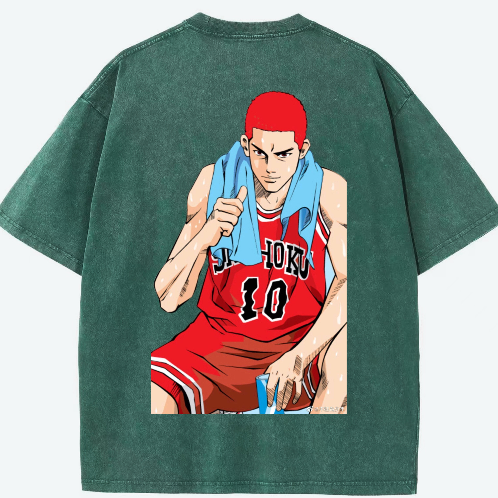 （画像用） SLAM DUNK／スラムダンク 綿100% ヴィンテージ風 半袖Tシャツ（背面プリント）